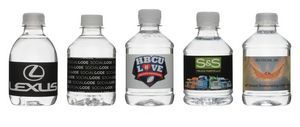 8 ounce Bottle of Spring Water With Custom Printed Label